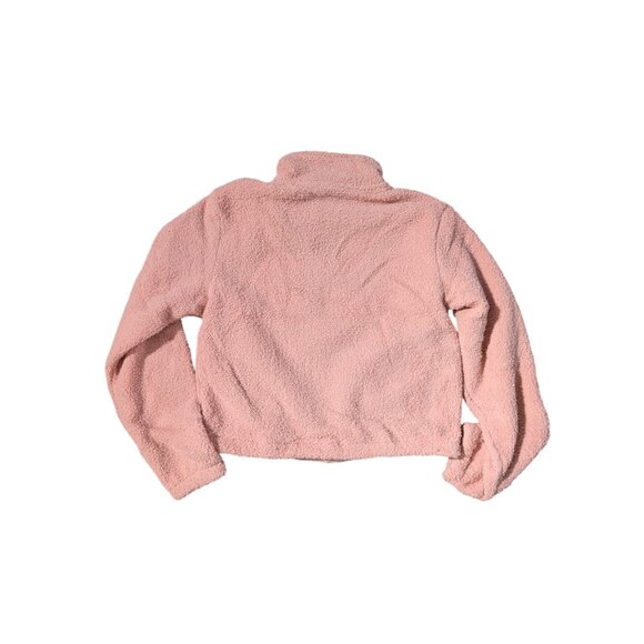 DYI Women's 1/2 Zip Fuzzy Fleece Sweater Blush Pink Size Large - Picture 3 of 6